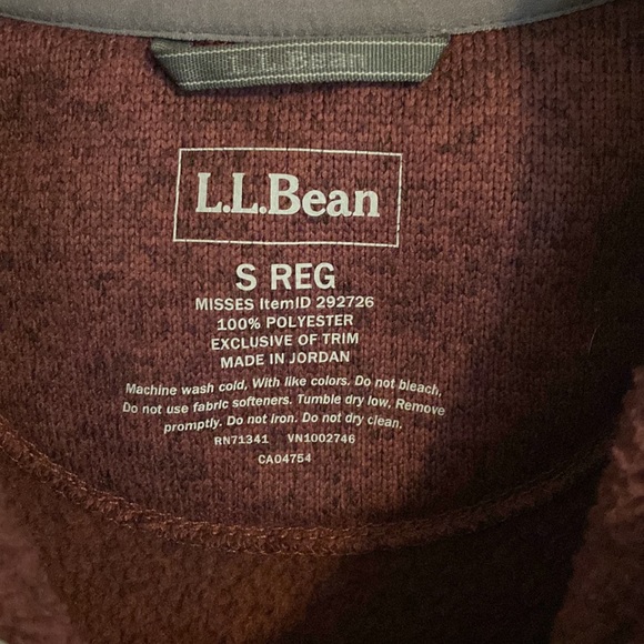 L.L. Bean Maroon/Purple Pullover - Womens Small - Picture 3 of 3